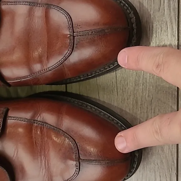 ALLEN EDMONDS Ashton Brown Leather Sz 13 A‎ Mens Split Toe Dress Shoes