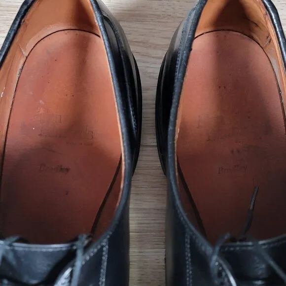 Allen Edmonds Bradley Derby Shoes Mens Size 16 Black Leather Split Toe Dress