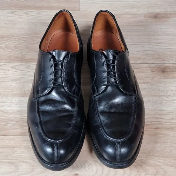 Allen Edmonds Bradley Derby Shoes Mens Size 16 Black Leather Split Toe Dress