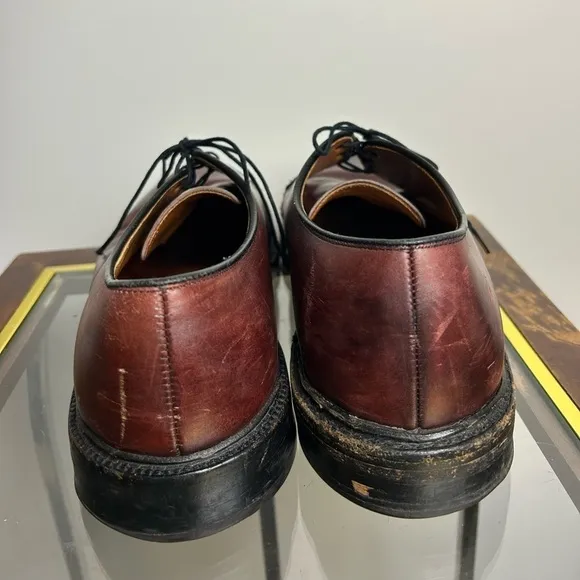 Allen Edmonds Brentwood 2073 Burgundy Leather Dress Shoes 10.5 D Derby Oxford