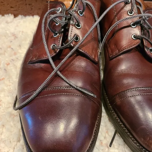 Allen Edmonds Brown Cap-Toe Oxford Lace-Up Dress Shoes Size 9 1/2 D