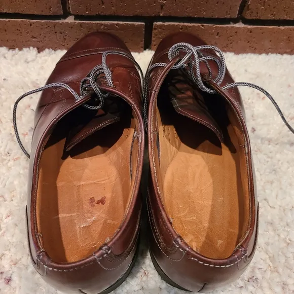 Allen Edmonds Brown Cap-Toe Oxford Lace-Up Dress Shoes Size 9 1/2 D