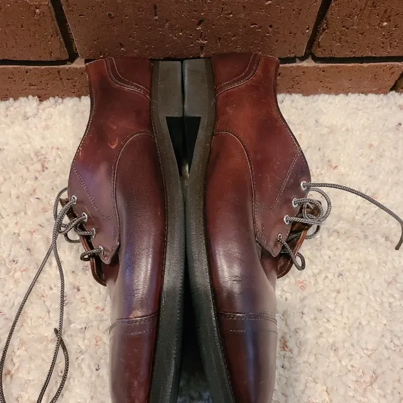 Allen Edmonds Brown Cap-Toe Oxford Lace-Up Dress Shoes Size 9 1/2 D