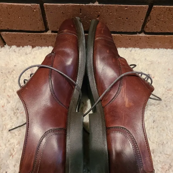 Allen Edmonds Brown Cap-Toe Oxford Lace-Up Dress Shoes Size 9 1/2 D