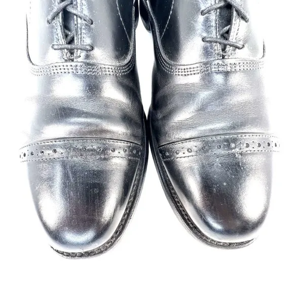 Allen Edmonds Byron Mens Sz 10.5 D Cap Toe Oxford Dress Shoes, Black