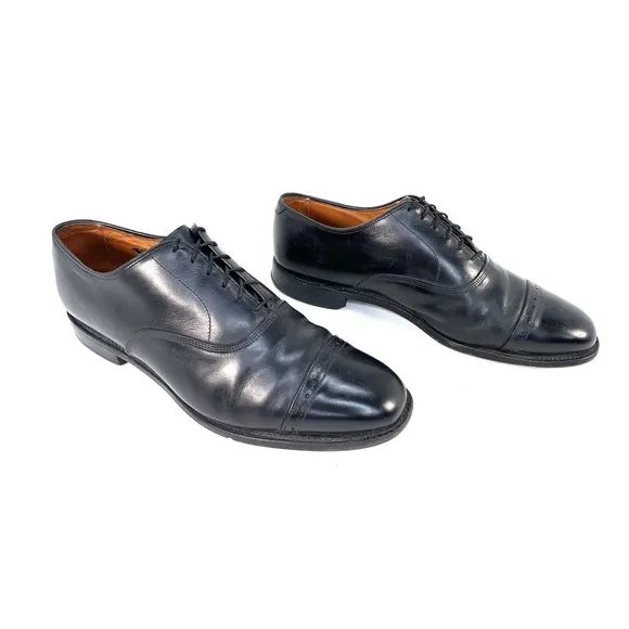 Allen Edmonds Byron Mens Sz 10.5 D Cap Toe Oxford Dress Shoes, Black
