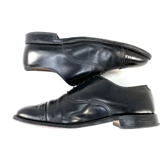 Allen Edmonds Byron Mens Sz 10.5 D Cap Toe Oxford Dress Shoes, Black