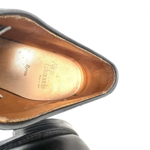 Allen Edmonds Byron Mens Sz 10.5 D Cap Toe Oxford Dress Shoes, Black