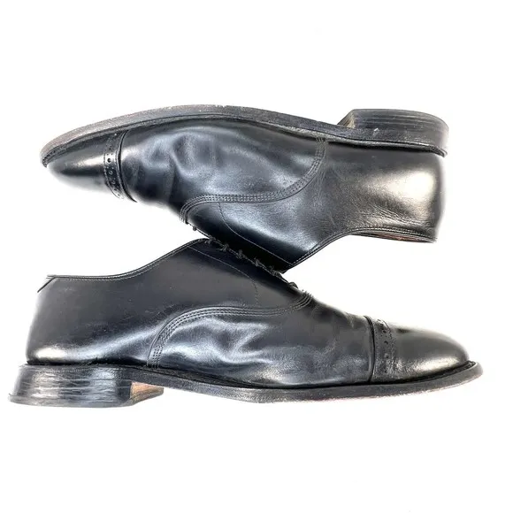 Allen Edmonds Byron Mens Sz 10.5 D Cap Toe Oxford Dress Shoes, Black