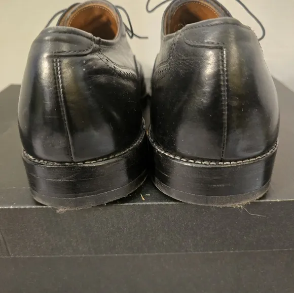 ALLEN EDMONDS CHESTER BLACK WINGTIP OXFORD TIE-UP MEN'S LEATHER SHOES SIZE 9EEE
