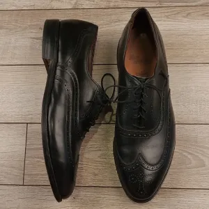 ALLEN EDMONDS Chester Oxford Black Leather Sz 12 C Mens Wingtip Dress Shoes