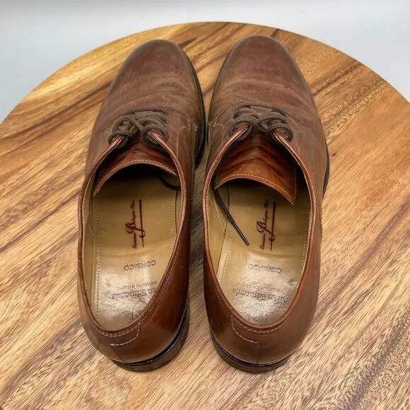 Allen Edmonds Corsico Oxfords Mens Size 11 D Brown Leather Dress Shoes Italy
