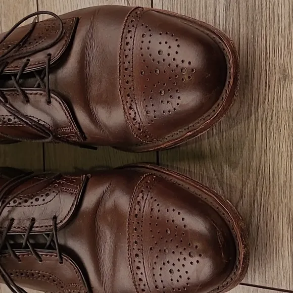 ALLEN‎ EDMONDS Dark Brown Sz 9.5 D Mens Dress Oxford Captoe Shoes