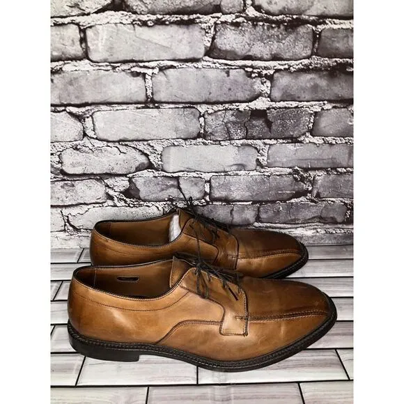 Allen Edmonds Dawson Brown Leather Derby Blucher Bicycle Dress Shoes Men Sz 13D