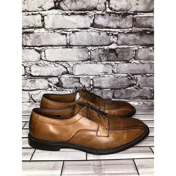 Allen Edmonds Dawson Brown Leather Derby Blucher Bicycle Dress Shoes Men Sz 13D