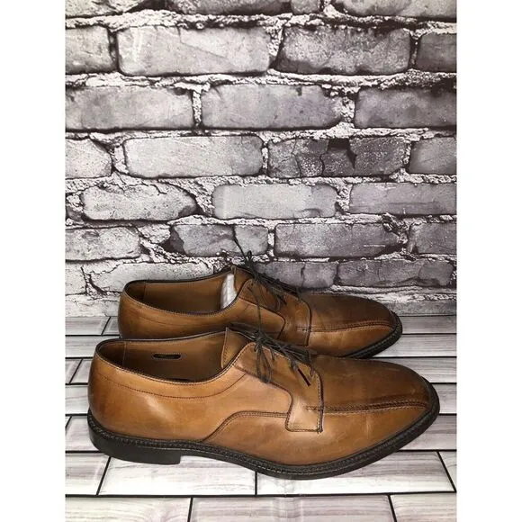 Allen Edmonds Dawson Brown Leather Derby Blucher Bicycle Dress Shoes Men Sz 13D