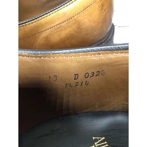 Allen Edmonds Dawson Brown Leather Derby Blucher Bicycle Dress Shoes Men Sz 13D
