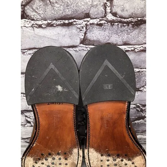 Allen Edmonds Dawson Brown Leather Derby Blucher Bicycle Dress Shoes Men Sz 13D