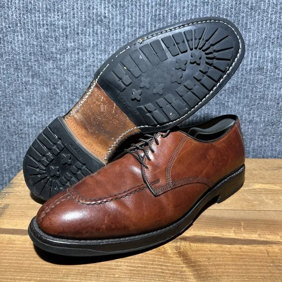 Allen Edmonds Dellwood Mens Size 11 1354 Brown Leather Split Toe Oxford Shoes