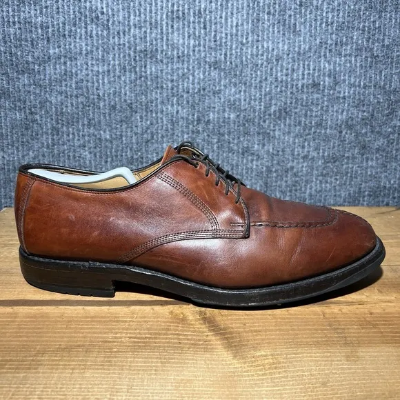 Allen Edmonds Dellwood Mens Size 11 1354 Brown Leather Split Toe Oxford Shoes