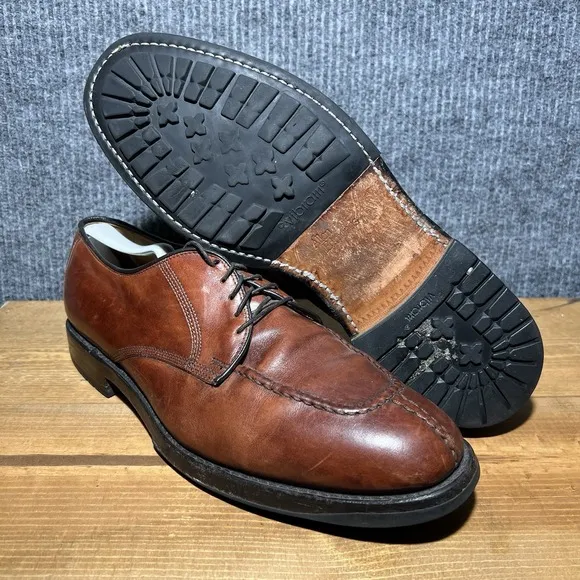 Allen Edmonds Dellwood Mens Size 11 1354 Brown Leather Split Toe Oxford Shoes