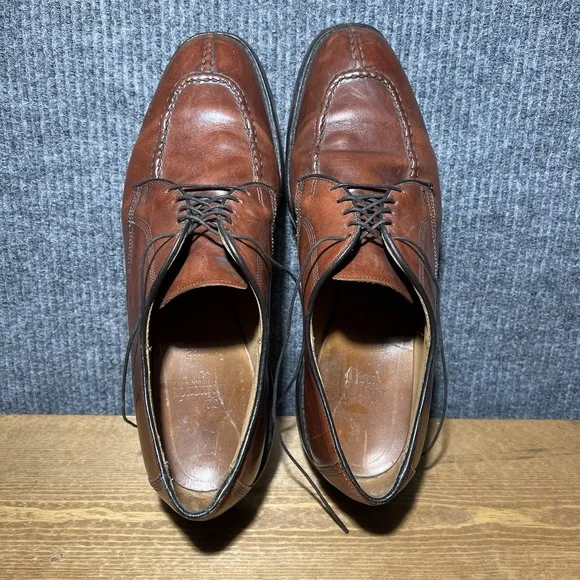 Allen Edmonds Dellwood Mens Size 11 1354 Brown Leather Split Toe Oxford Shoes