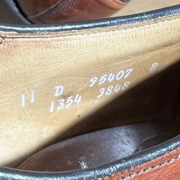 Allen Edmonds Dellwood Mens Size 11 1354 Brown Leather Split Toe Oxford Shoes