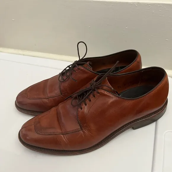 Allen Edmonds Delray Shoes - Leather Oxford Men's Dress‎ Shoes Size 7.5 Brown