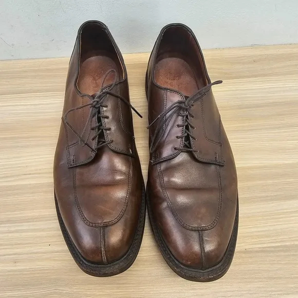 Allen Edmonds Dress Shoes Men 12 D Dark Walnut Split Toe Oxford Blucher High End