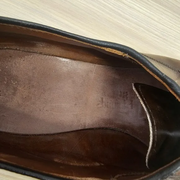 Allen Edmonds Dress Shoes Men 12 D Dark Walnut Split Toe Oxford Blucher High End