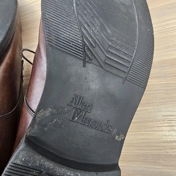 Allen Edmonds Dress Shoes Men 12 D Dark Walnut Split Toe Oxford Blucher High End
