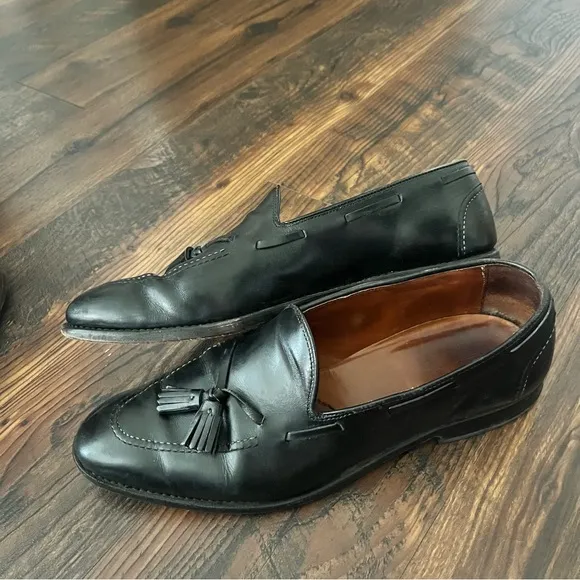 Allen Edmonds Grayson Dress Shoes Black Leather Tassel Loafer Men's - Size 13D