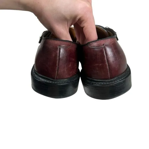 Allen Edmonds Halsted‎ Burgundy Monk Strap Dress Shoes Size 9 D