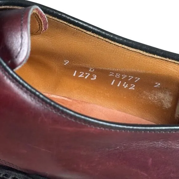 Allen Edmonds Halsted‎ Burgundy Monk Strap Dress Shoes Size 9 D