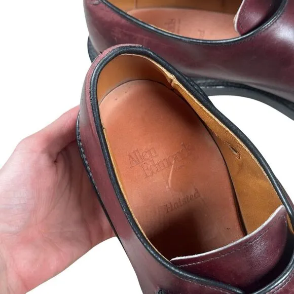 Allen Edmonds Halsted‎ Burgundy Monk Strap Dress Shoes Size 9 D