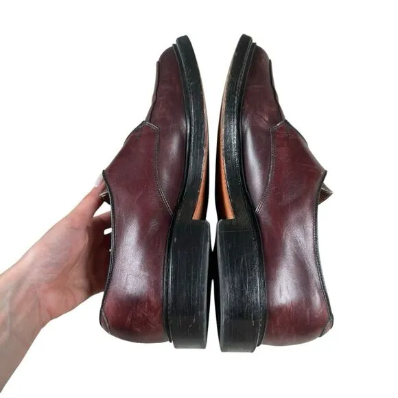 Allen Edmonds Halsted‎ Burgundy Monk Strap Dress Shoes Size 9 D