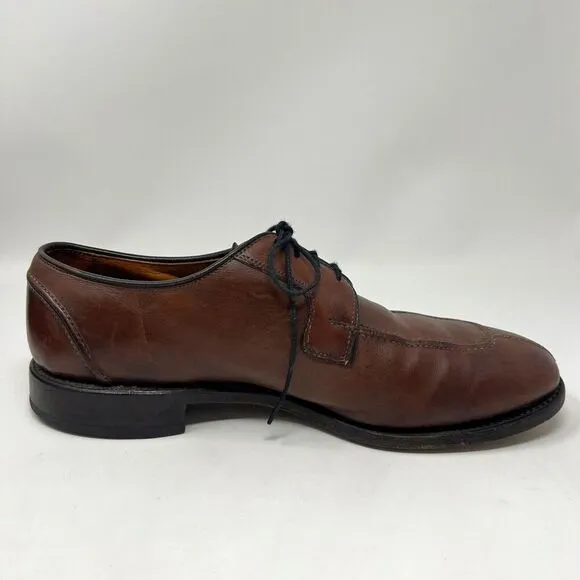 Allen Edmonds Hancock Brown Calfskin Leather Split Toe Dress Shoes Men’s Size 9