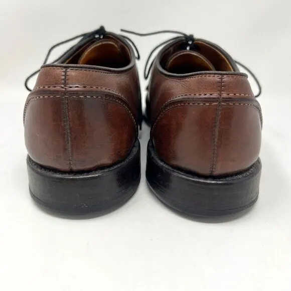 Allen Edmonds Hancock Brown Calfskin Leather Split Toe Dress Shoes Men’s Size 9