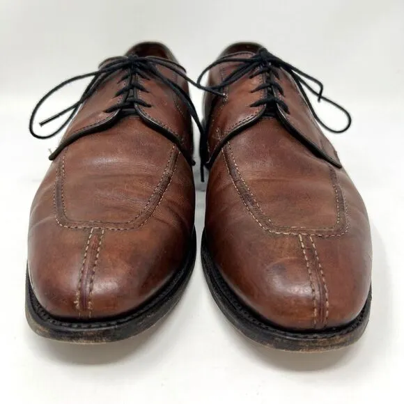 Allen Edmonds Hancock Brown Calfskin Leather Split Toe Dress Shoes Men’s Size 9