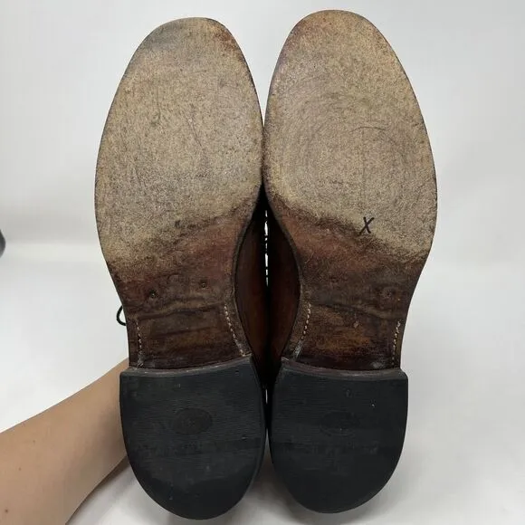 Allen Edmonds Hancock Brown Calfskin Leather Split Toe Dress Shoes Men’s Size 9