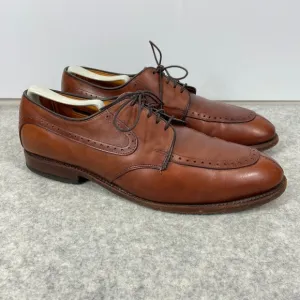 Allen Edmonds Kingsley Brown Leather Split Toe Saddle Oxford Shoes Mens 9.5