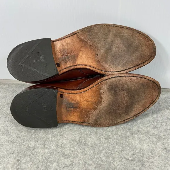 Allen Edmonds Kingsley Brown Leather Split Toe Saddle Oxford Shoes Mens 9.5