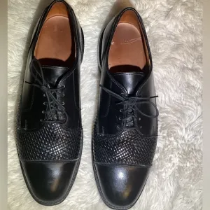 Allen Edmonds Lauderdale Black Cap-Toe Oxford Lace-Up Dress Shoes Size 8.5