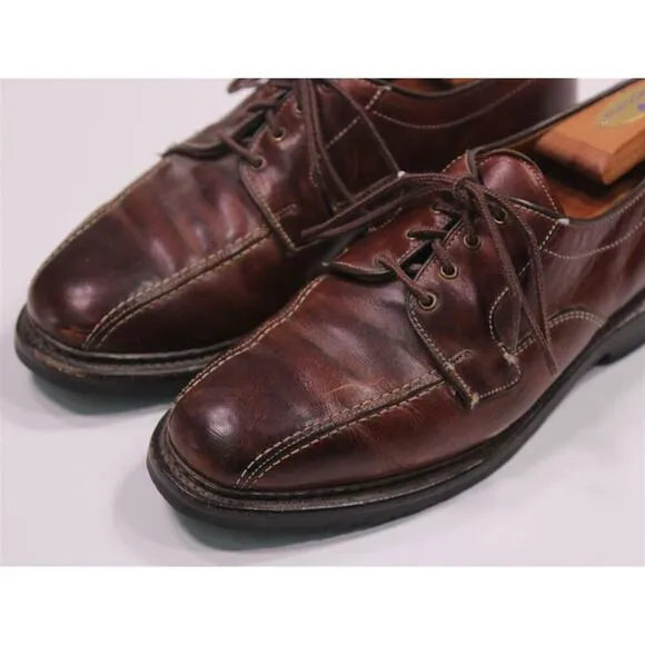 Allen Edmonds Mapleton Dark Brown Bicycle Toe Oxford Dress Shoes Men's US 8.5 D