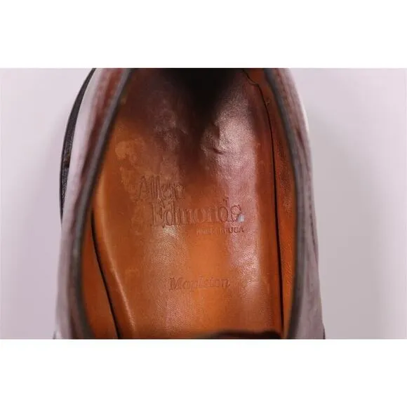 Allen Edmonds Mapleton Dark Brown Bicycle Toe Oxford Dress Shoes Men's US 8.5 D