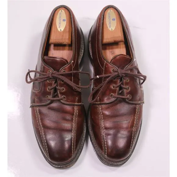 Allen Edmonds Mapleton Dark Brown Bicycle Toe Oxford Dress Shoes Men's US 8.5 D