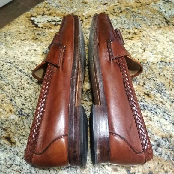 Allen Edmonds Maxfield Men’s Loafers Size 9.5 D Brown Leather Tassel Shoes EUC