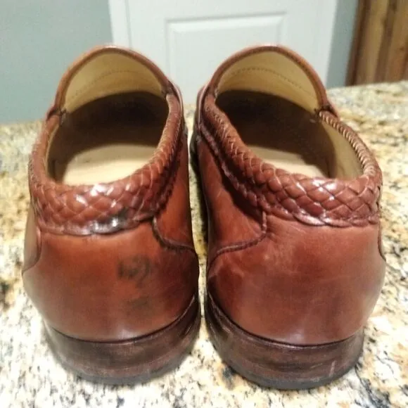 Allen Edmonds Maxfield Men’s Loafers Size 9.5 D Brown Leather Tassel Shoes EUC