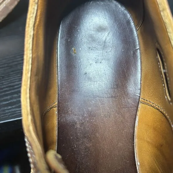 Allen Edmonds Mctavish Mens Size 7 D Wingtip Oxford Dress Shoes Brown Leather
