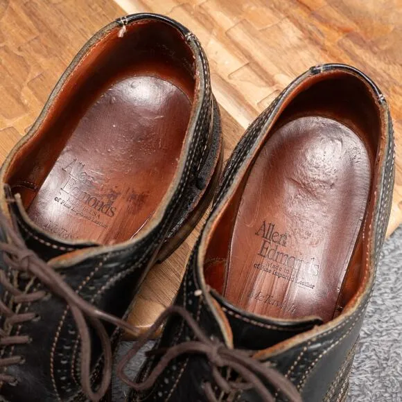 Allen Edmonds McTavish Wingtip Oxford Leather Brogue Black Dress Shoes 7.5 D